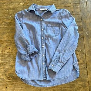 Chambray long sleeve button down